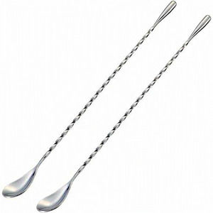 Bar Cocktail Mixing Stainless Steel 12 Inches Long Handle Silver 2 Piece‎ Spoons